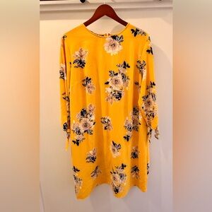 Ava & Viv Yellow Floral Blouse